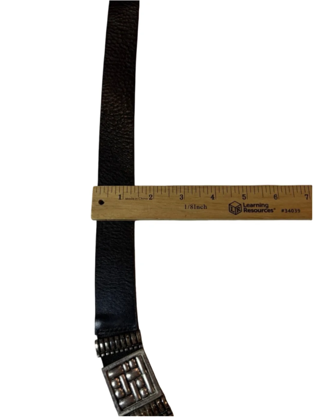 Vintage Chico’s Genuine Leather Silver-Tone Concho O-Ring Belt Italy